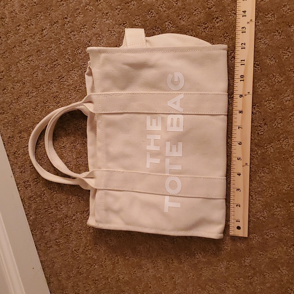 Cream Tote Bag with Patterned Strap - Picture 2 of 8